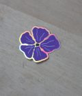 Sticker holographique fleur violette