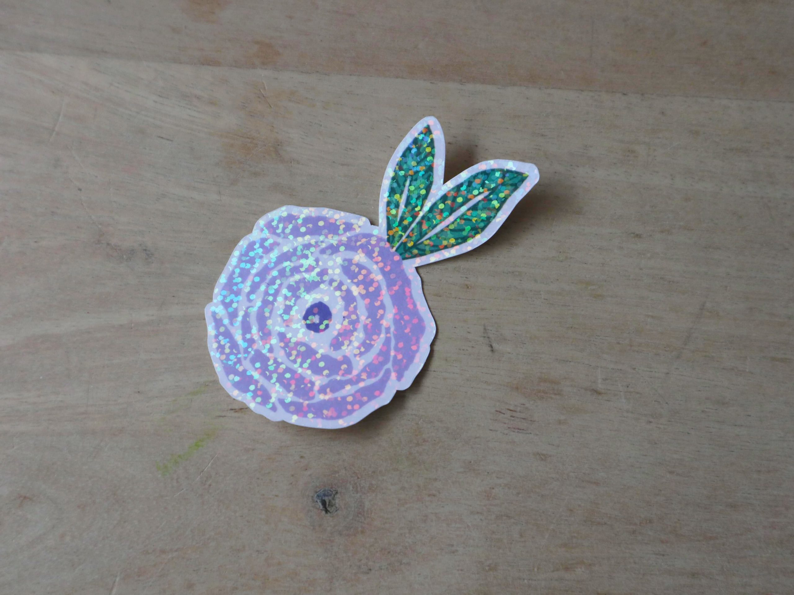 Sticker fleur parme – Image 4