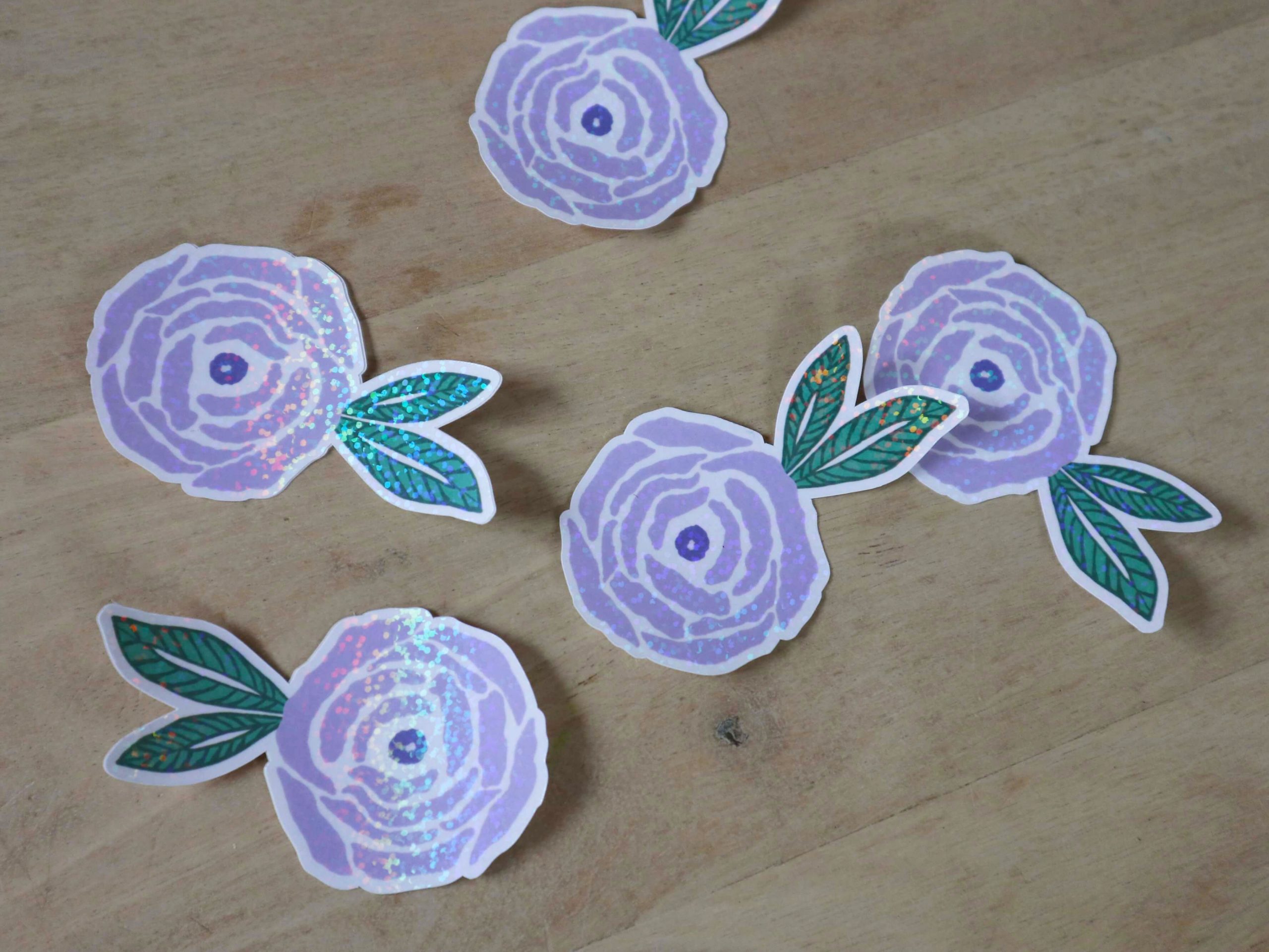 Sticker fleur parme – Image 2