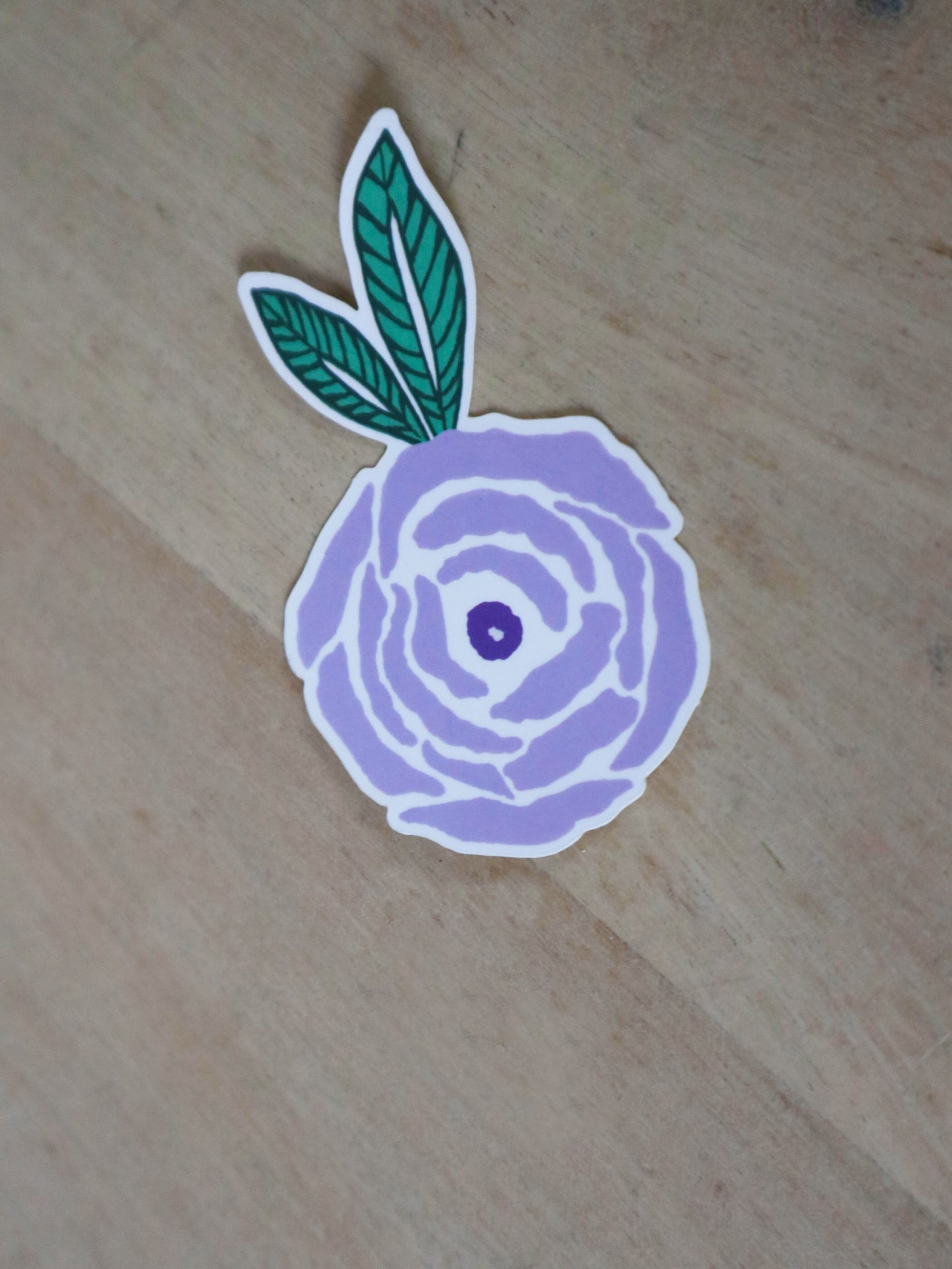 Sticker fleur parme