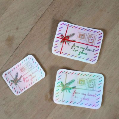 Sticker courrier de Noël