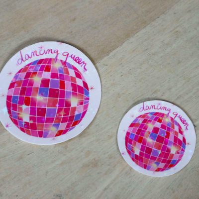 Sticker étoilé boule à facettes